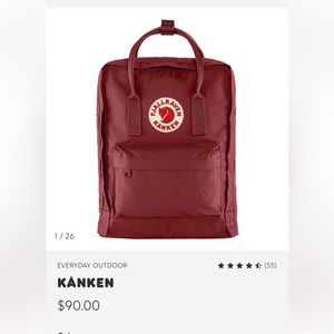fjallraven kanken ox red backpack